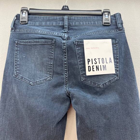 Pistola Jeans Women's 27 Audrey Mid Rise Skinny Dark Wash Past Midnight Preppy - Picture 11 of 14